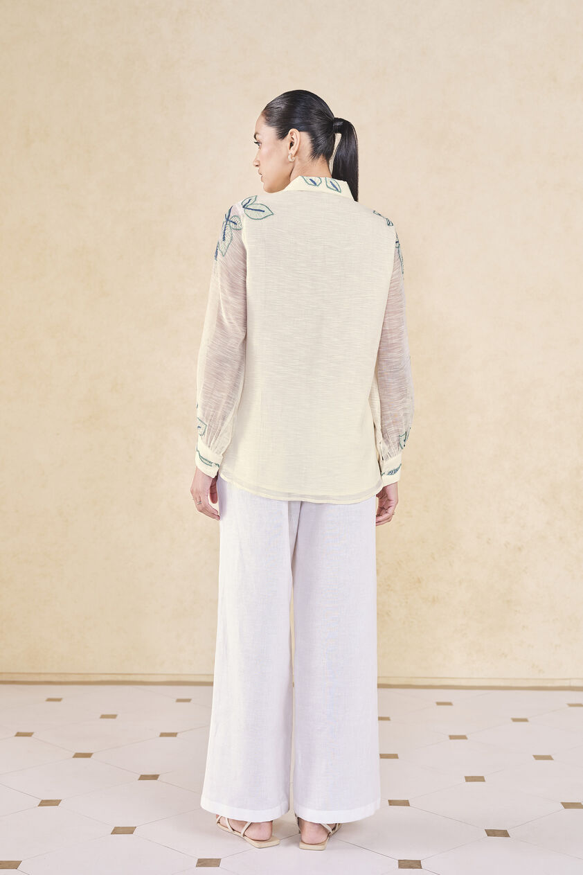 Ebonique Hand-embroidered SEWA Mul Top - Ivory, Ivory, image 2
